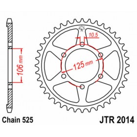 Couronne JT SPROCKETS acier standard 2014 - 525