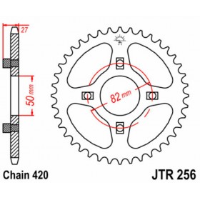 Couronne JT SPROCKETS acier standard 256 - 420