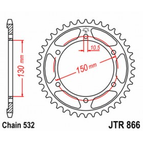 Couronne JT SPROCKETS acier standard 866 - 532