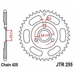 Couronne JT SPROCKETS acier standard 255 - 420
