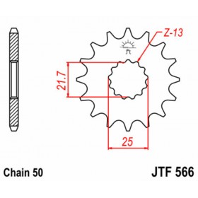 Pignon JT SPROCKETS acier standard 566 - 530