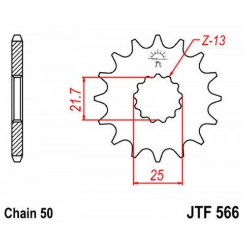 Pignon JT SPROCKETS acier standard 566 - 530