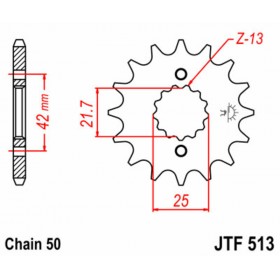 Pignon JT SPROCKETS acier standard 513 - 530