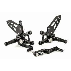 Commandes reculées ajustables GILLES TOOLING MUE2 noir Suzuki GSX-R1000