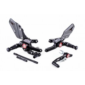 Commandes reculées ajustables GILLES TOOLING MUE2 noir Honda CBR1000RR