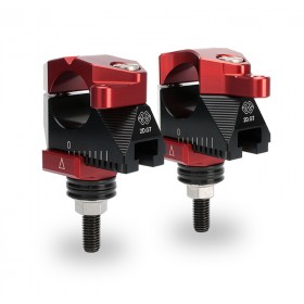 Pontets de guidon GILLES TOOLING 2DGT réglables noir/rouge