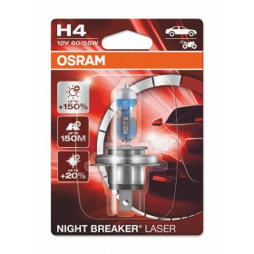 Ampoule OSRAM H4 Night Breaker Laser 12V 60/55W P43t-38 - à l'unité