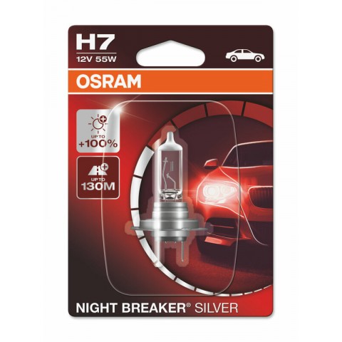 Ampoule OSRAM H4 Night Breaker Silver 12V 60/55W PX26d - à l'unité