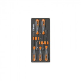 Plateau thermoformé souple BETA Série M M227 5 clés à douilles emmanchées longues