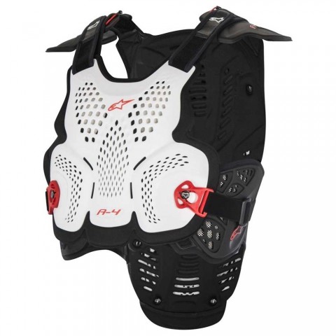 A-4 CHEST PROTECTOR WHITE BLACK RED XXL