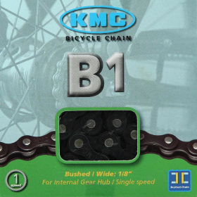 Chaîne de vélo KMC B1 Wide - 112 maillons 1 vitesses Noir