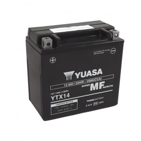 Batterie YUASA W/C sans entretien activée usine - YTX14 FA