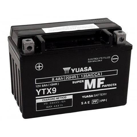 Batterie YUASA W/C sans entretien activée usine - YTX9 FA