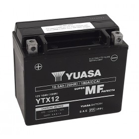 Batterie YUASA W/C sans entretien activée usine - YTX12 FA