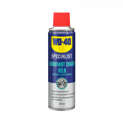 Lubrifiant chaine toutes conditions WD 40 Specialist® vélo - Spray 250ml