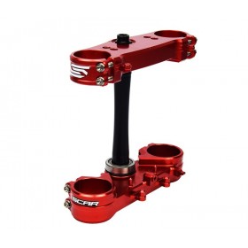 Té de fourche SCAR Offset 22mm - rouge Honda CRF450R