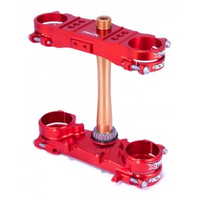 Té de fourche XTRIG Rocs Tech Offset 22 mm - rouge Honda CRF250R/450R