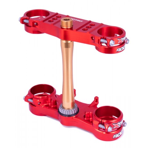 Té de fourche XTRIG Rocs Tech Offset 22 mm - rouge Honda CRF250R/450R