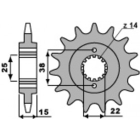 Pignon PBR acier standard 7001 - 520