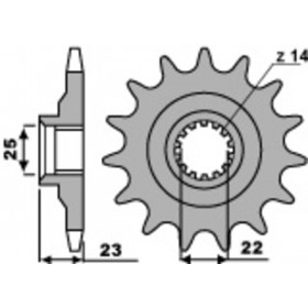 Pignon PBR acier standard 548 - 520