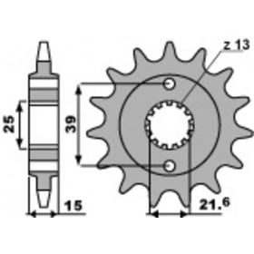 Pignon PBR acier standard 2128 - 520