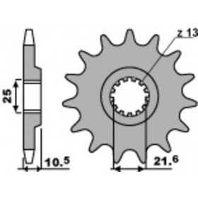 Pignon PBR acier standard 2061 - 520