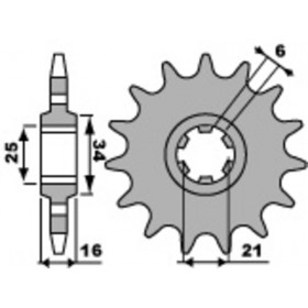 Pignon PBR acier standard 2152 - 520