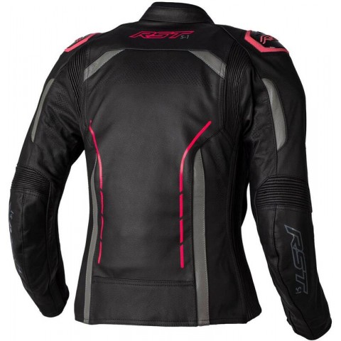 Veste femme RST S1 CE cuir - rose fluo taille 12