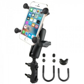 Pack complet RAM MOUNTS X-Grip® bras medium fixation en U sur guidon ou réservoir de frein/embrayage - smartphones S/M