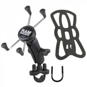 Pack complet RAM MOUNTS X-Grip® bras medium fixation en U sur guidon - smartphones L/XL