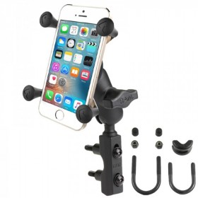 Pack complet RAM MOUNTS X-Grip® bras court fixation en U sur guidon ou réservoir de frein/embrayage - smartphones S/M