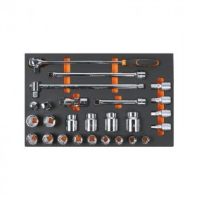 Module d'outils BETA M126 douilles et accessoires - plateau mousse