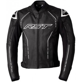 Veste RST S1 CE cuir - noir/noir/blanc taille XXL