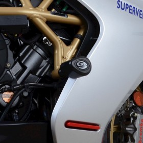 Tampons de protection R&G RACING Aero - noir MV Agusta Superveloce 800