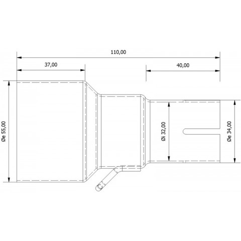 Tube de raccordement MIVV 55  32 mm