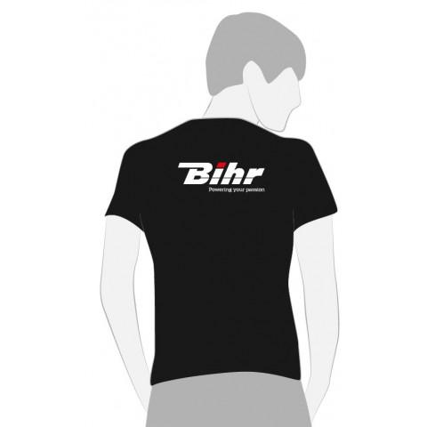 T-SHIRT BIHR NOIR POWERING YOUR PASSION TAILLE M