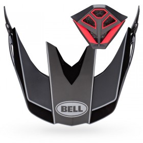 Kit visière et ventilation de bouche BELL Moto-10 - Rhythm Black/Silver