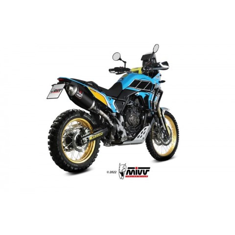 Silencieux MIVV Dakar Slip-On acier inoxydable noir - Yamaha Ténéré 700 19-22