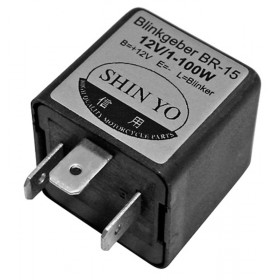 Relais clignotant SHIN YO SY-02, 3 pôles, 12 VDC, 1-100 Watt