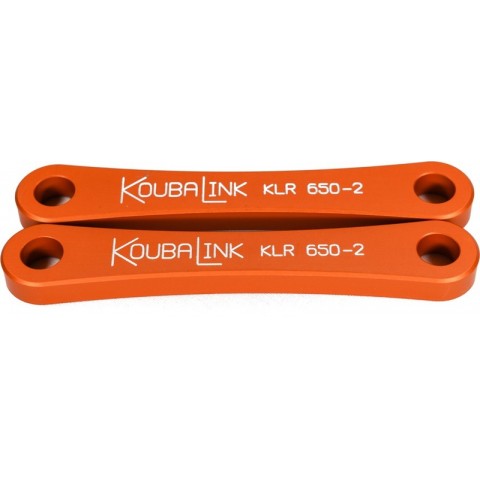 Kit de rabaissement de selle KOUBALINK (50.8 mm) orange - Kawasaki KLR650