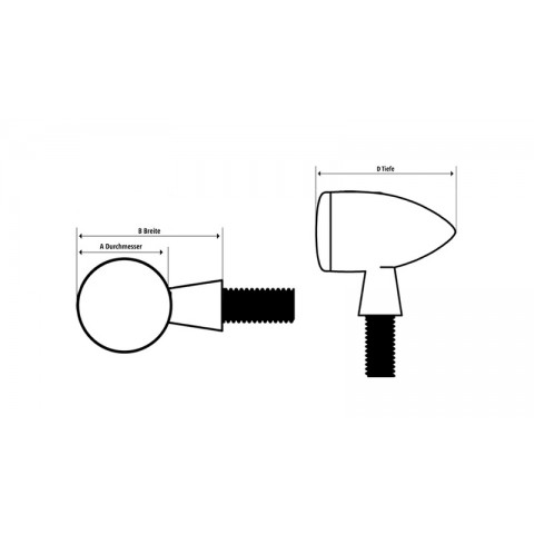 Feu arrière LED SHIN YO Type 6 avec support de plaque ajustable
