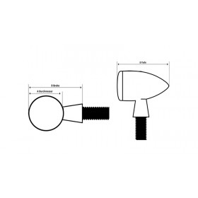 Feu arrière LED SHIN YO Type 6 avec support de plaque ajustable