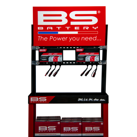 Kit présentoir BS BATTERY + deux chargeurs BK20