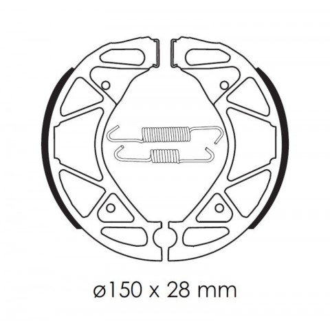 Mâchoires de frein TECNIUM Scooter organique - BA209