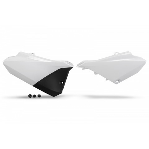 Plaques latérales UFO - blanc Yamaha YZ85