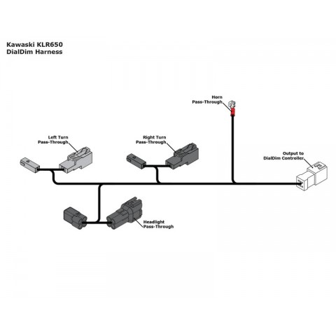 Adaptateur câble DENALI DialDim Plug & Play - Kawasaki KLR 650