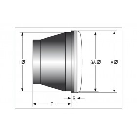 Insert de phare SHIN YO, 120 mm avec feu de position, HS1 35/35W, verre clair