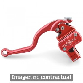 Clutch master cylinder with integrated reservoir. Lever type 4. RED color. (CRO124R)