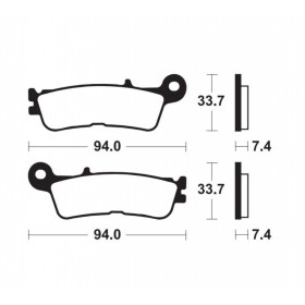 Plaquettes de frein TECNIUM MX/ATV métal fritté - MOR465