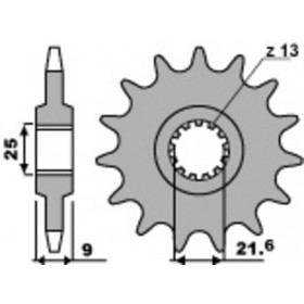 Pignon PBR acier standard 2049 - 428